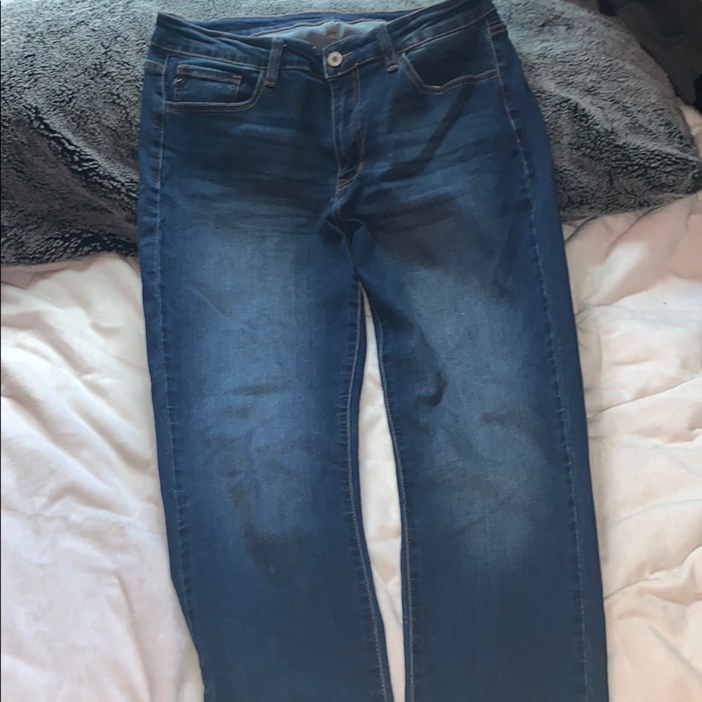 Dark blue jeans